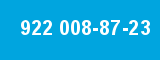 922 008-87-23 922 008-87-23